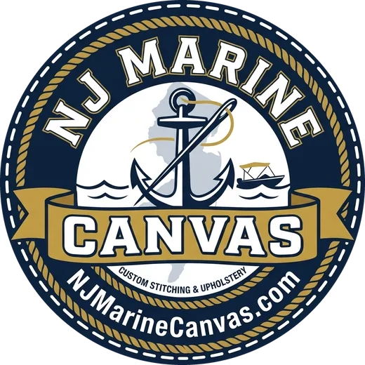 NJ Marine Canvas badge: custom stitching and upholstery